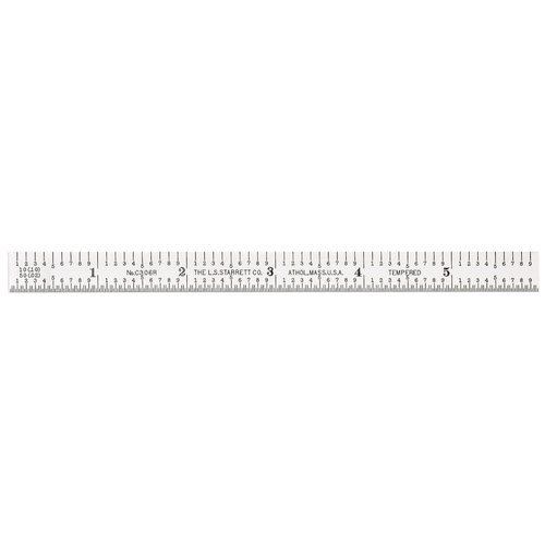 C306R-6 Steel Rule with Inch Graduation
