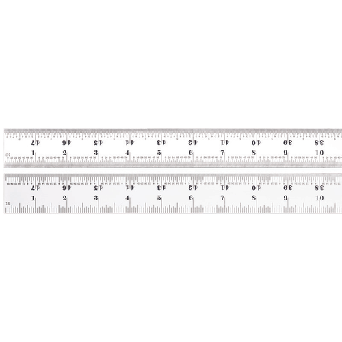 C607R-48 Spring Tempered Steel Rule with Inch Graduations