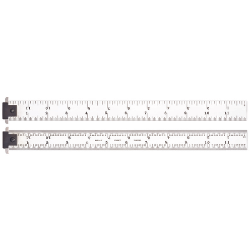 CD604R-12 Spring Tempered Steel Rule with Inch Graduations