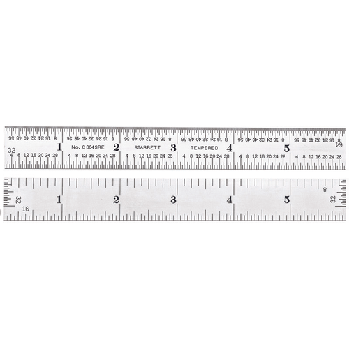 C304SRE-6 Semi-Flexible Steel Rule with Inch Graduations
