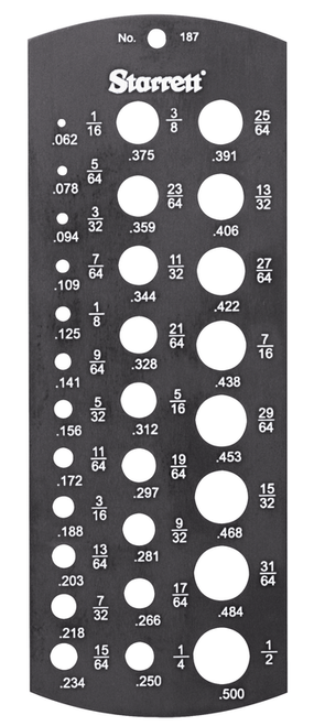 187 Jobbers Drill Gage, Hardened
