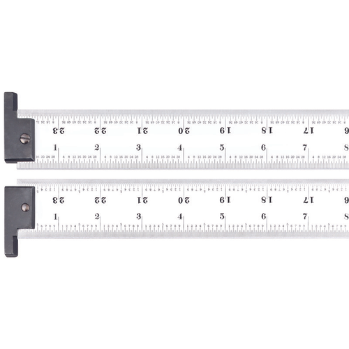 CH416R-24 Heavy Spring Tempered Steel Rule with Inch Graduations