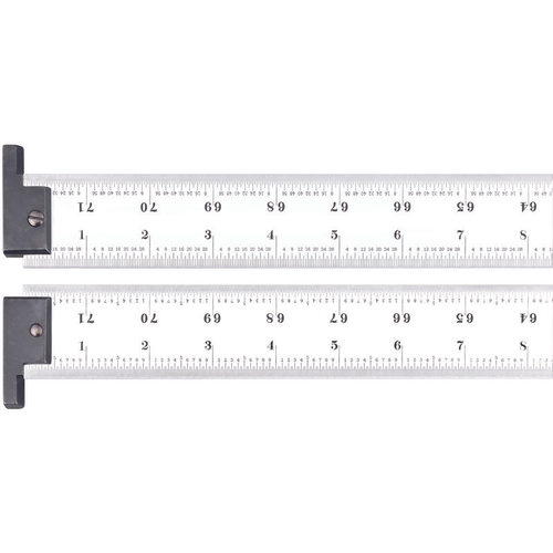 CH416R-72 Heavy Spring Tempered Steel Rule with Inch Graduations