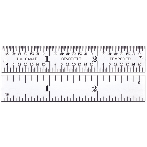 C604R-3 Steel Rule with Inch Graduation