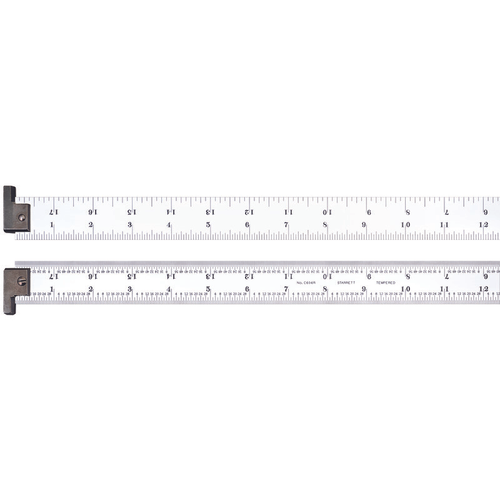 CH604R-18 Spring Tempered Steel Rule with Inch Graduations