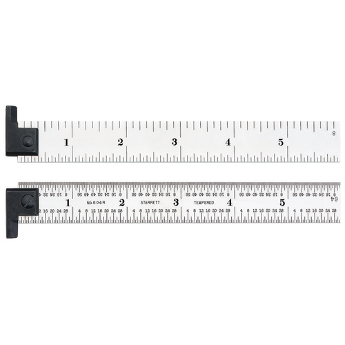 CH604R-6 Spring-Tempered Steel Rule with Inch Graduations