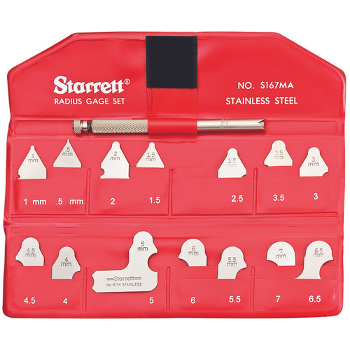 S167MAHZ Metric Radius Gage Set