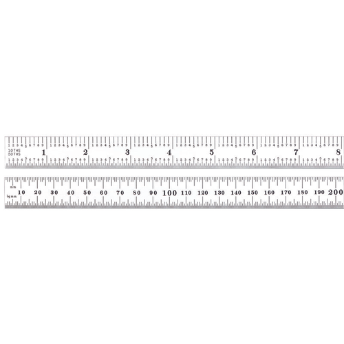 C334-500 Full-Flexible Steel Rule with Millimeter and Inch Grads
