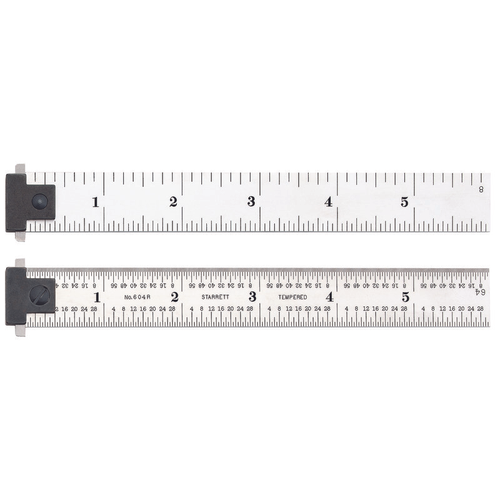 CD604R-6 Spring-Tempered Steel Rule with Inch Graduations