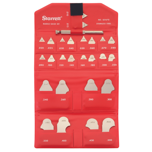 SD167GHZ Radius Gage Set Decimal-Inch