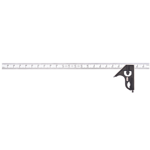 C33H-24-16R 24" Combination Square with Square Head, Chrome Finish Blade