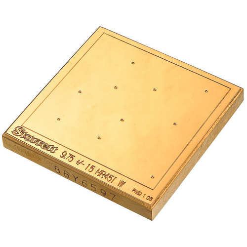 PT05194 Hardness Test Block Superficial Rockwell Scale 45T, Approximate Value 10, Material: Brass, For use with 1/16" Ball Penetrator