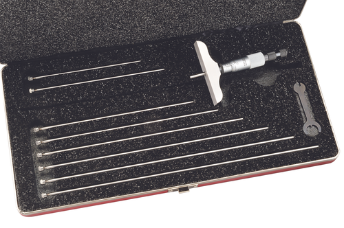 445AZ-9RL MICROMETER DEPTH GAGE, 0-9", 3" BASE