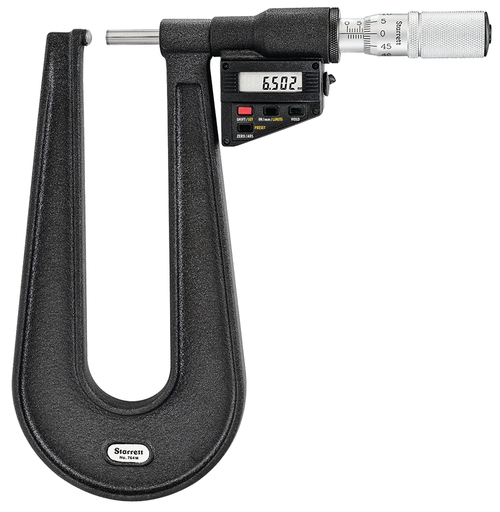 764MEAXFL Electronic Sheet Metal Micrometer, 150mm Throat Depth