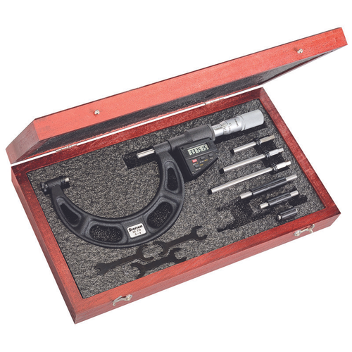 714AAFLZ ELECTRONIC ANVIL MICROMETER, 0-4"