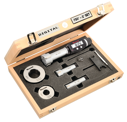 S770XTEZ Electronic Internal Micrometer Set, 3-Point Contact (3/4-2" (20-50mm) Range)