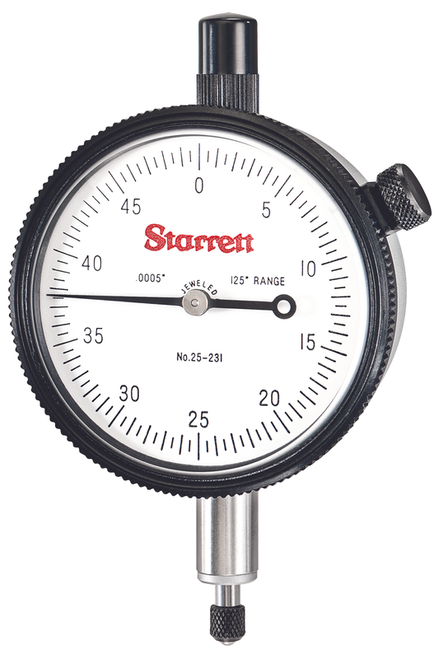 25-231J DIAL INDICATOR, 0 -.125", .0005" GRAD