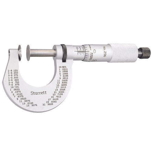 256RL-1 DISC MICROMETER, 0-1", .001" GRADS
