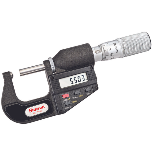 788MEXFL ELECTRONIC MICROMETER WITH ROUNDED ANVIL