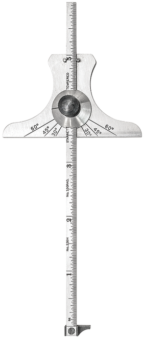 236HA Combination Steel Rule Depth and Angle Gage