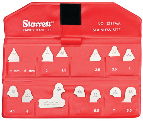 S167MAZ Radius Gage Set Millimeter