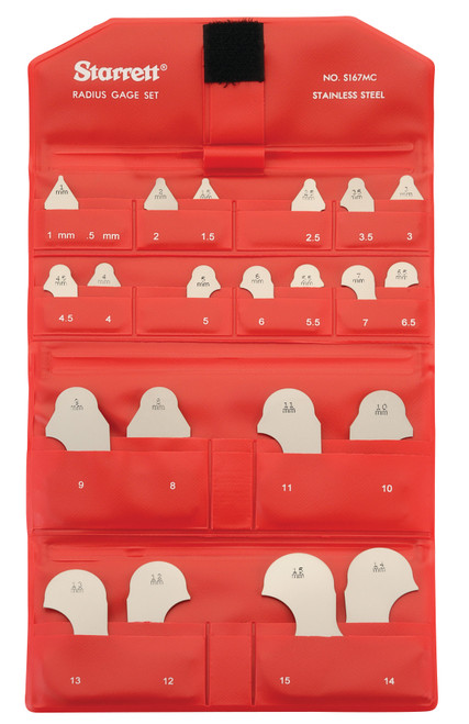 S167MCZ Radius Gage Set Millimeter