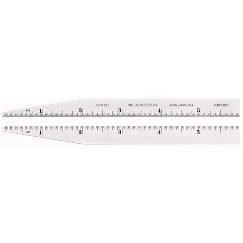C310T-6 Steel Rule with Inch Graduation