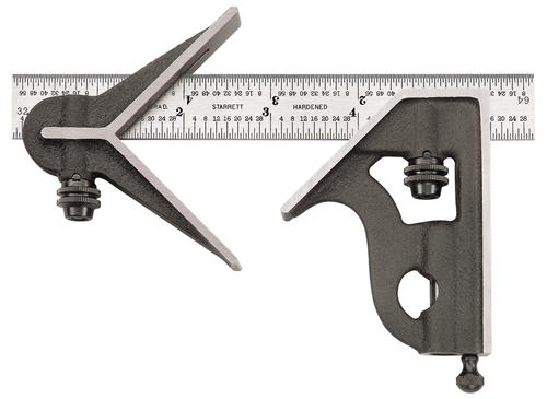 11HC-6-4R 6" Combination Square with Square and Center Head