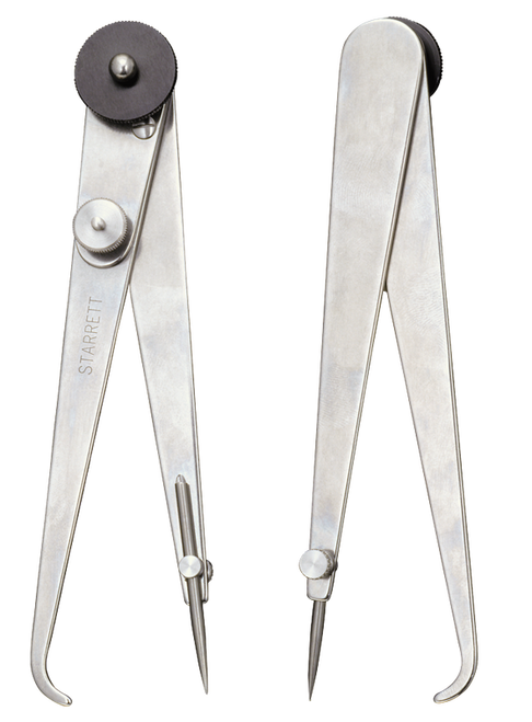 42-6 Lock-Joint Hermaphrodite Caliper, 6" Size and Capacity, Flat Leg
