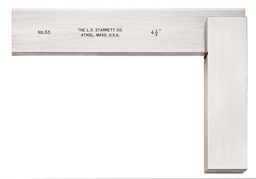 55-4 1/2 Master Precision Square, Beveled Edge, 4-1/2"