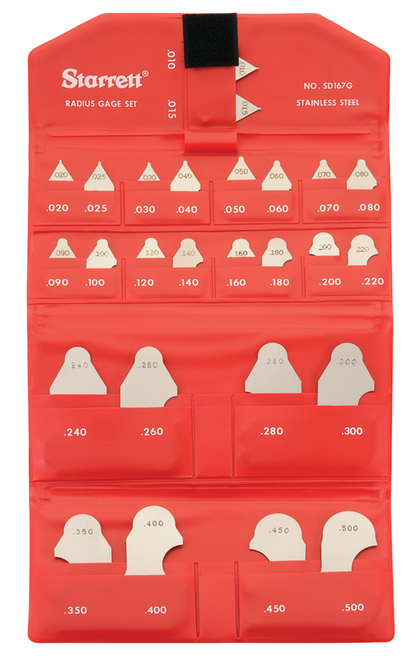 SD167GZ Radius Gage Set Decimal-Inch