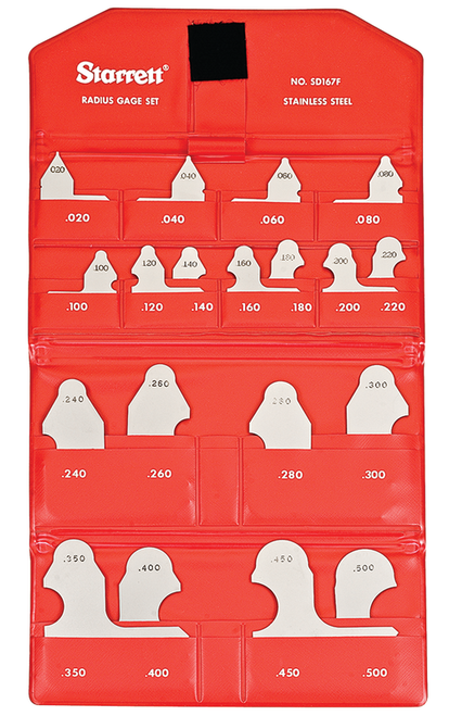 SD167FZ Radius Gage Set Decimal-Inch