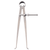 73A-8 Yankee Spring-Type Calipers, Inside, 8" Size and Capacity, Solid Nut, Flat Leg