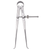 73A-6 Yankee Spring-Type Calipers, Inside, 6" Size and Capacity, Solid Nut, Flat Leg