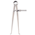 73B-8 Yankee Spring-Type Calipers, Inside, 8" Size and Capacity, Quick-Spring Nut, Flat Leg