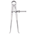 73B-6 Yankee Spring-Type Calipers, Inside, 6" Size and Capacity, Quick-Spring Nut, Flat Leg