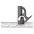 C33H-4-4R 4" Combination Square with Square Head, Chrome Finish Blade