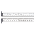 DHC636EM-6 Spring-Tempered Steel Rule with Millimeter and Inch Graduations, Double Hooks