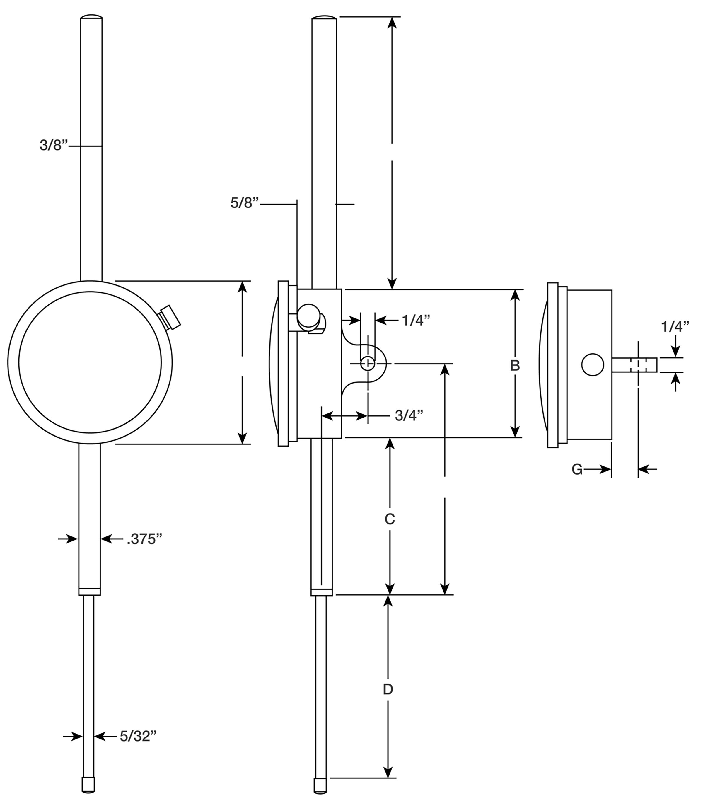 25-242J Starrett Company Dial Indicator