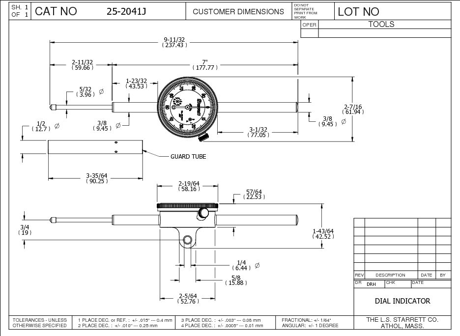 25-2041J Dial Indicator