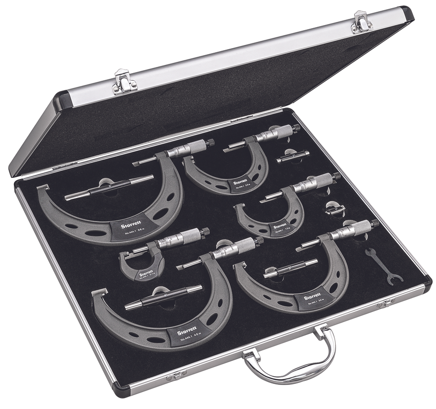 Micrometer, 4 STKS/SET Buitenschroefmaat 0-100mm Multiuse Metrisch voor