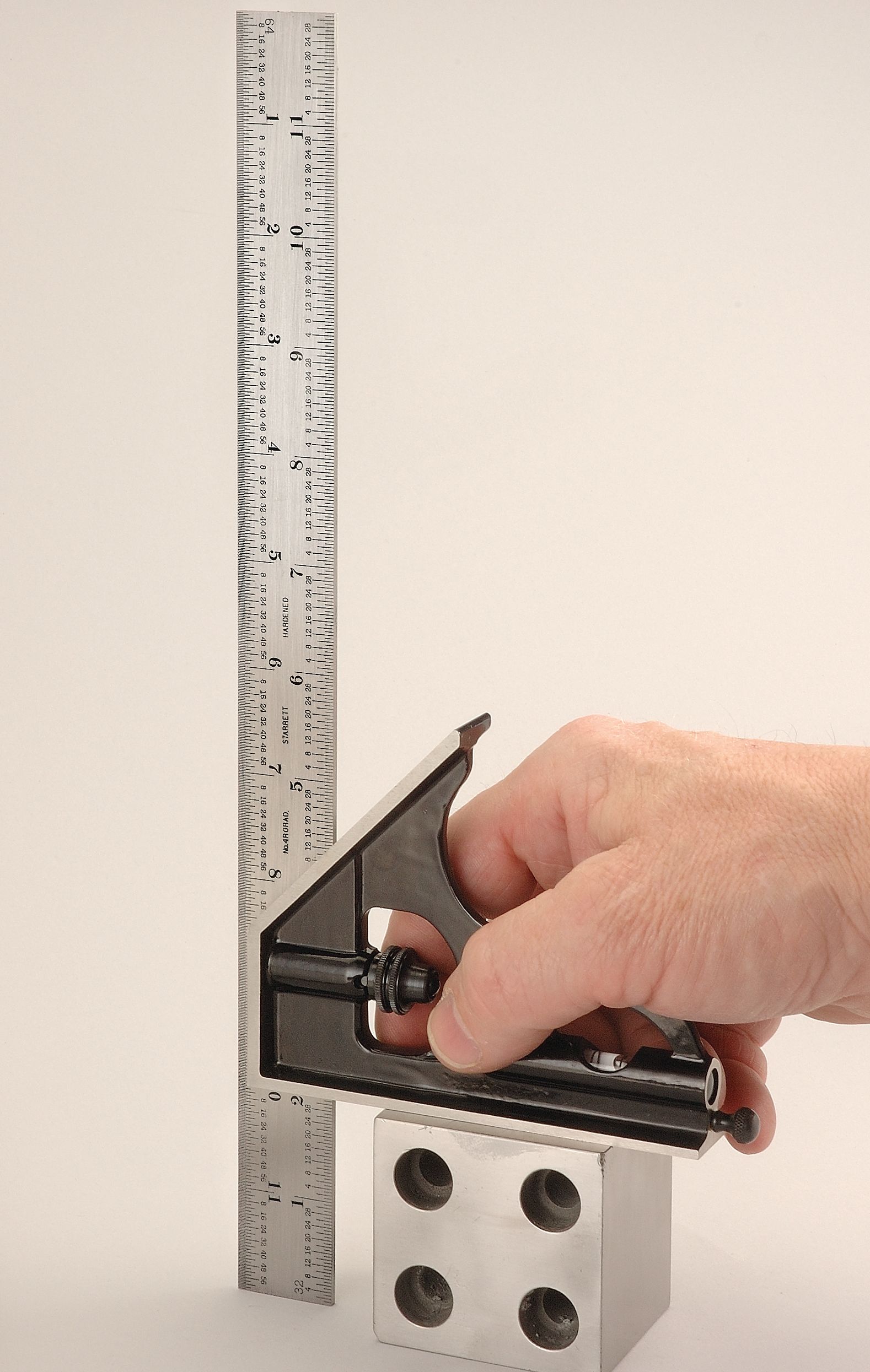 Squadra Combinata Starrett C9-12-4R - 30.5 Cm Con Teste In Ghisa E Goniometro - Foto 6