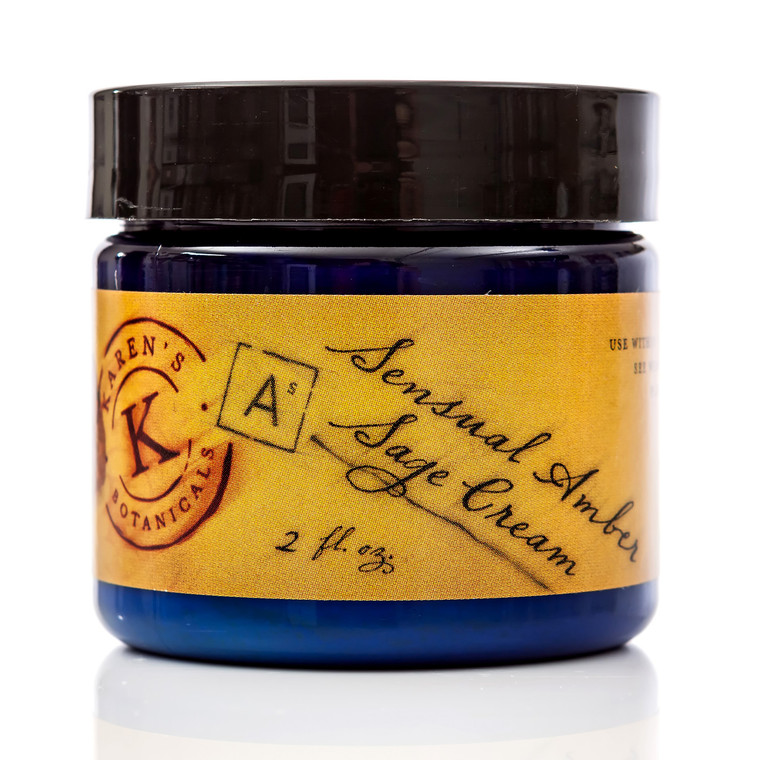 Sensual Amber Sage Cream, anti-aging night cream, mature skin cream, moisturizing cream, organic face cream, night cream, line and wrinkle reduction
