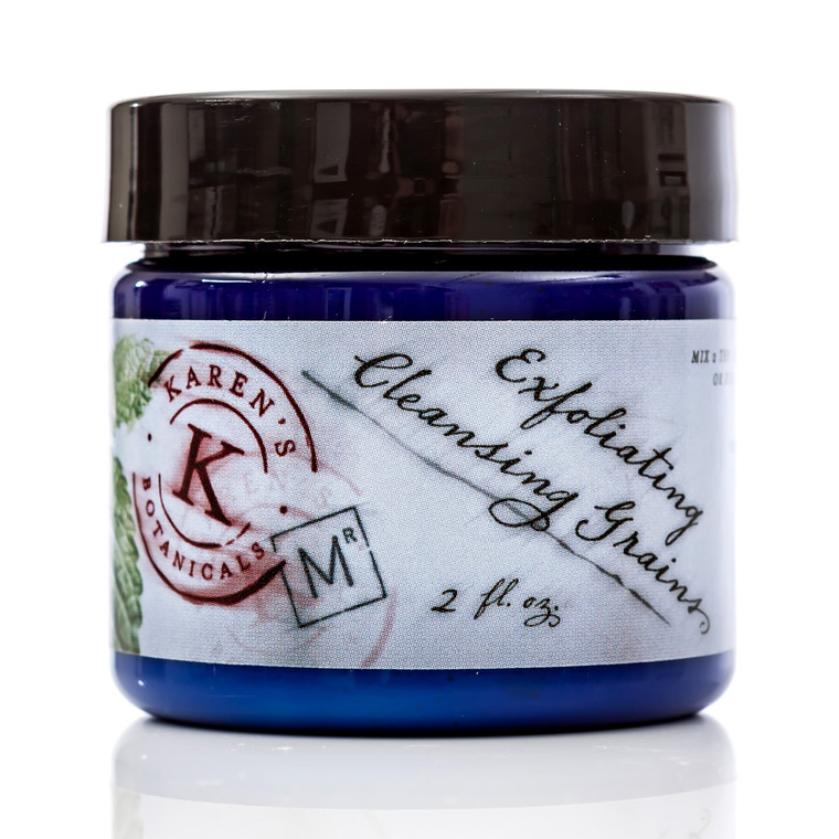 Exfoliating Cleansing Grains, Organic facial scrub, pore reducing facial scrub, facial exfoliate,  
Natural face scrub, skin exfoliate, anti-aging 
