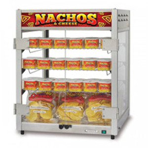 "Commercial nacho warmer for serving melted cheese with nachos"
