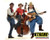 "The Sweeney Family Band performing live at a community event with guitars and drums"