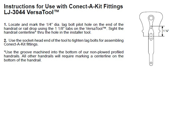 LJ-3044 Versa Tool Rail Bolt Wrench