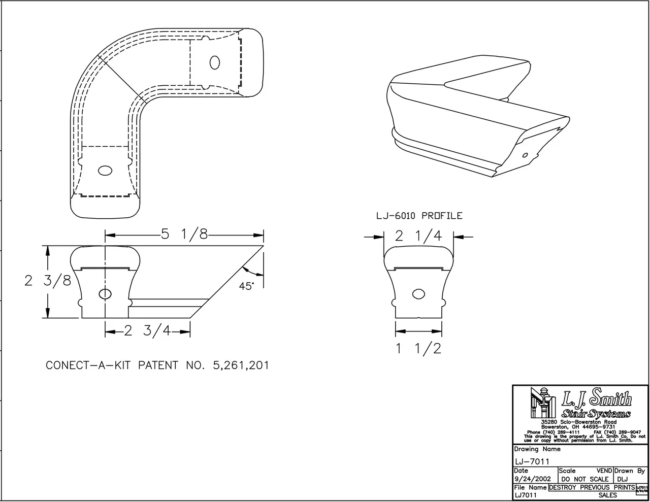 LJ-7011 Conect-A-Kit Level Quarterturn for LJ-6010