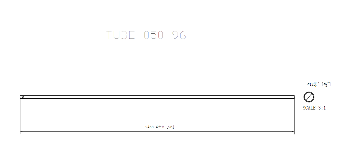 SS-Tube-050 Horizontal Tubes 1/2