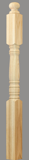 C-4001 Hampton 3 1/2" x 47 1/2" Starting Newel 9-1/2" Top Block